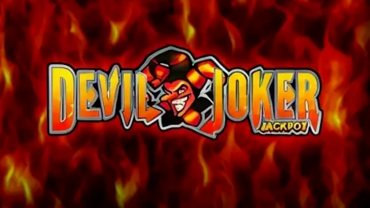 Tampilan visual slot Devil Joker Jackpot dengan simbol buah dan tema iblis yang menyala.
